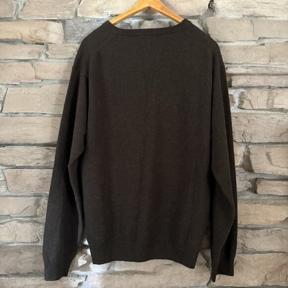 Stanfield Men’s Sweater Size L Brown 100% Lambswool V-Neck Pullover - Picture 3 of 7